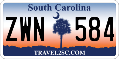SC license plate ZWN584