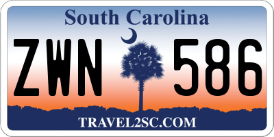SC license plate ZWN586