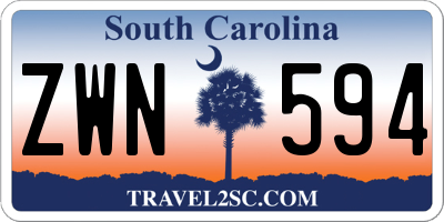 SC license plate ZWN594