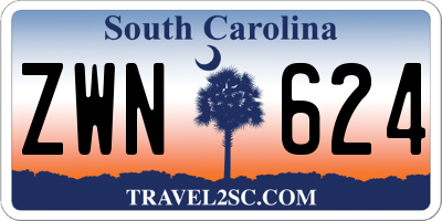 SC license plate ZWN624