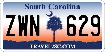 SC license plate ZWN629