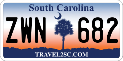 SC license plate ZWN682