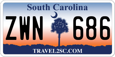 SC license plate ZWN686