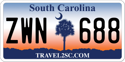 SC license plate ZWN688