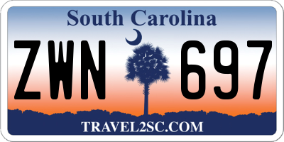 SC license plate ZWN697