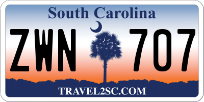 SC license plate ZWN707