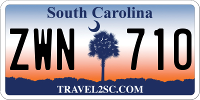 SC license plate ZWN710