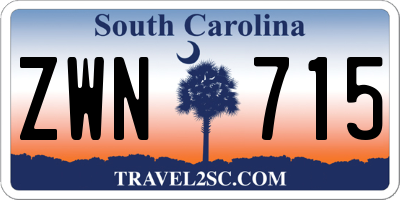 SC license plate ZWN715