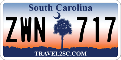 SC license plate ZWN717