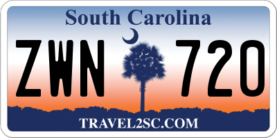 SC license plate ZWN720