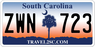 SC license plate ZWN723
