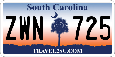 SC license plate ZWN725