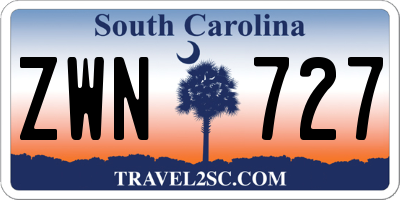 SC license plate ZWN727
