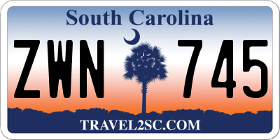 SC license plate ZWN745