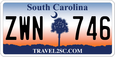 SC license plate ZWN746