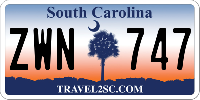 SC license plate ZWN747