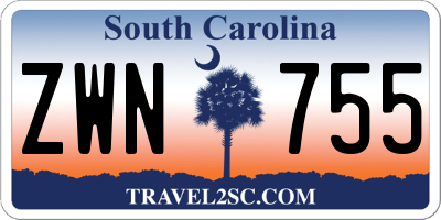 SC license plate ZWN755
