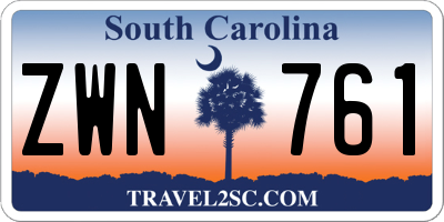SC license plate ZWN761