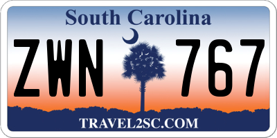 SC license plate ZWN767