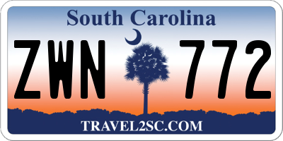 SC license plate ZWN772