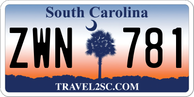 SC license plate ZWN781
