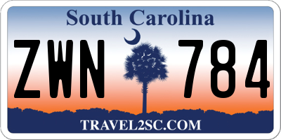 SC license plate ZWN784