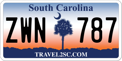 SC license plate ZWN787