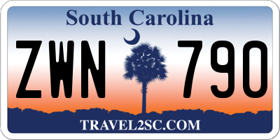 SC license plate ZWN790