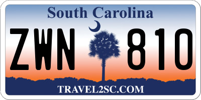 SC license plate ZWN810