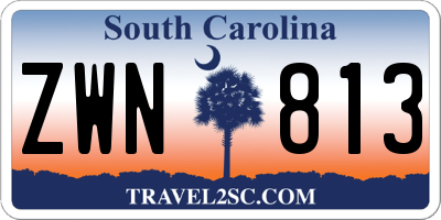 SC license plate ZWN813