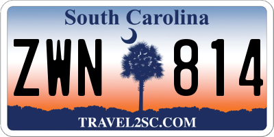 SC license plate ZWN814