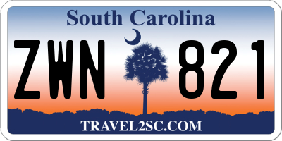 SC license plate ZWN821