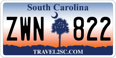 SC license plate ZWN822