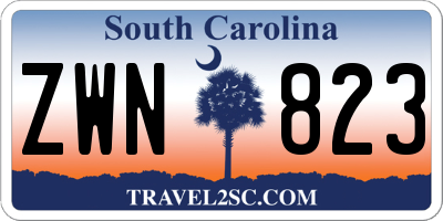 SC license plate ZWN823