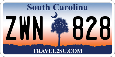 SC license plate ZWN828
