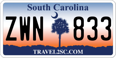 SC license plate ZWN833