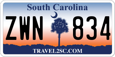 SC license plate ZWN834