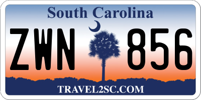 SC license plate ZWN856