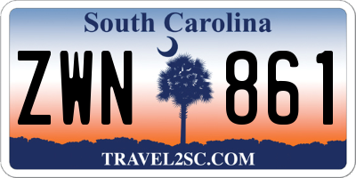 SC license plate ZWN861