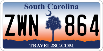 SC license plate ZWN864