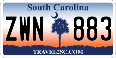 SC license plate ZWN883