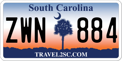 SC license plate ZWN884