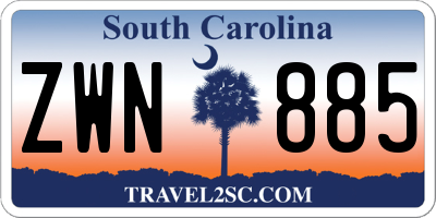 SC license plate ZWN885