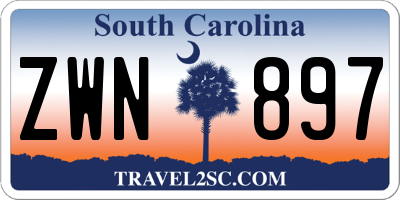 SC license plate ZWN897