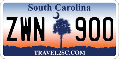 SC license plate ZWN900