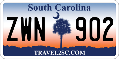 SC license plate ZWN902