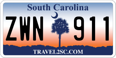 SC license plate ZWN911