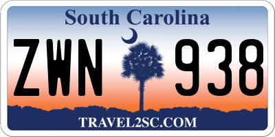 SC license plate ZWN938