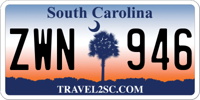 SC license plate ZWN946