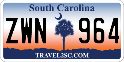 SC license plate ZWN964